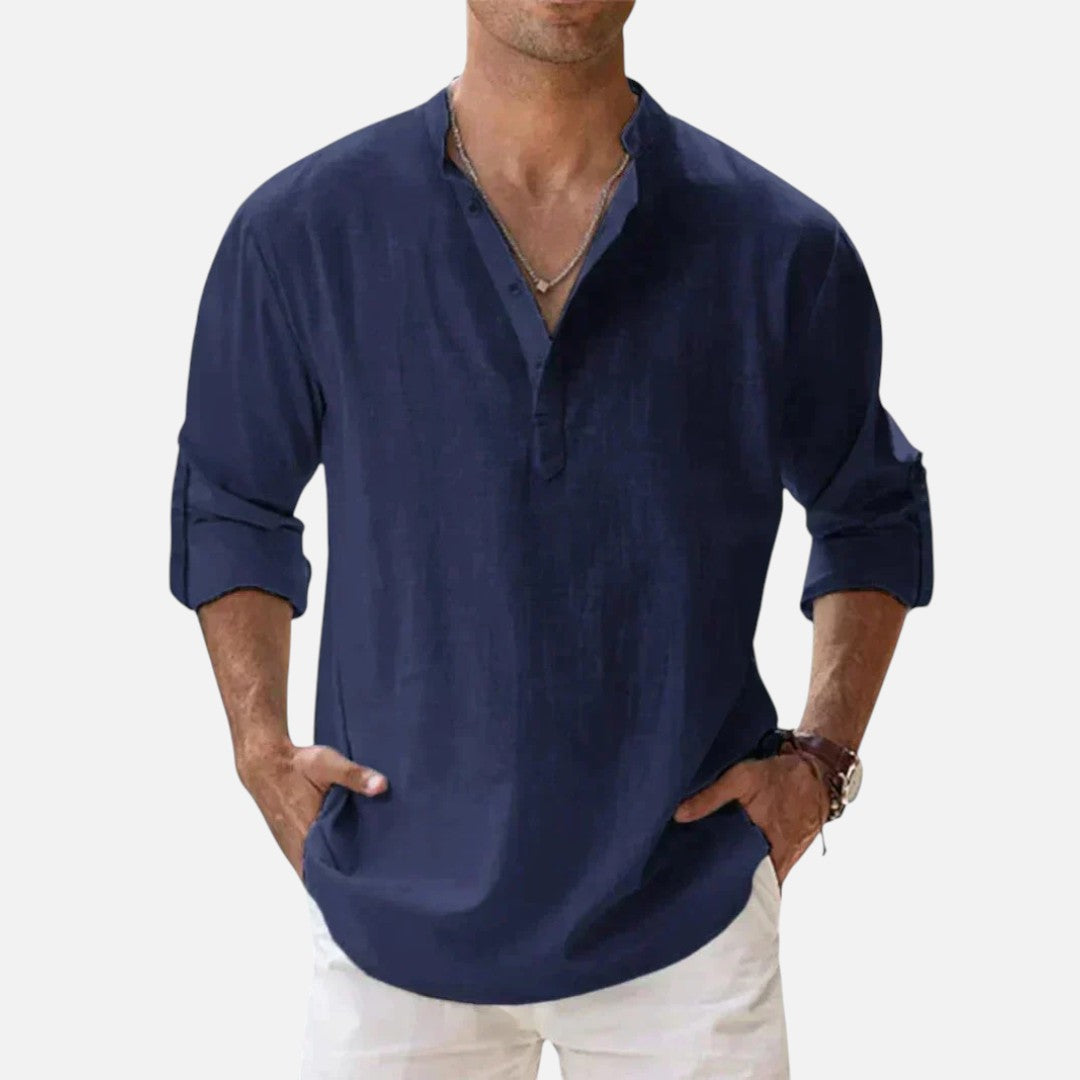 Mivora London | Men’s Lightweight Long Sleeve Shirt With Relaxed Fit