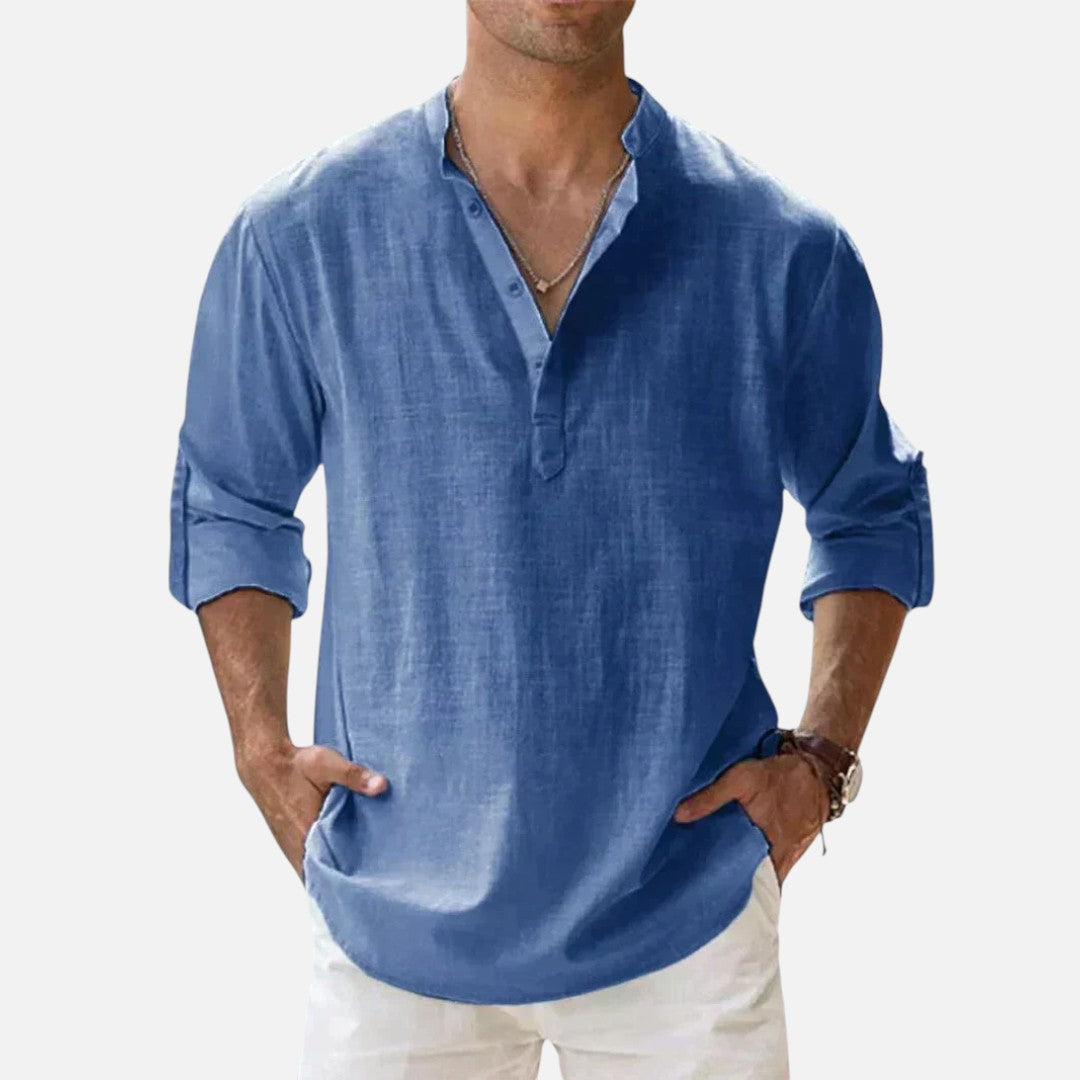 Mivora London | Men’s Lightweight Long Sleeve Shirt With Relaxed Fit