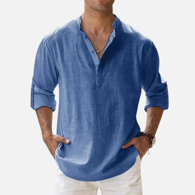 Mivora London | Men’s Lightweight Long Sleeve Shirt With Relaxed Fit