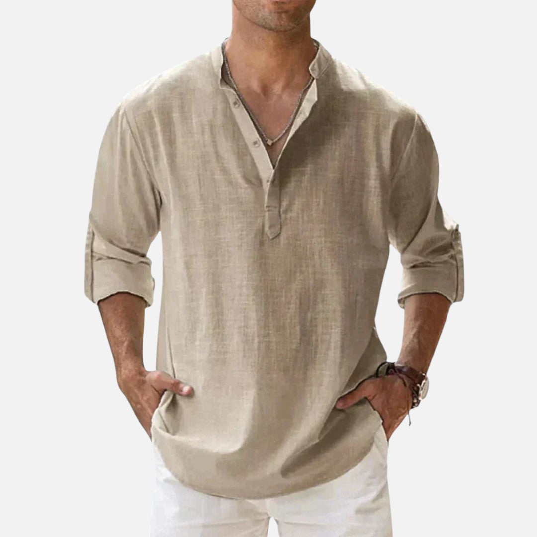 Mivora London | Men’s Lightweight Long Sleeve Shirt With Relaxed Fit