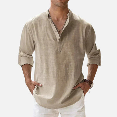 Mivora London | Men’s Lightweight Long Sleeve Shirt With Relaxed Fit