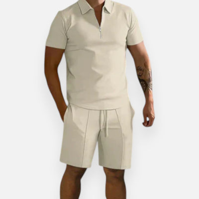 Mivora London | Men's 2-Piece Polo Shirt And Shorts Set In Regular Fit