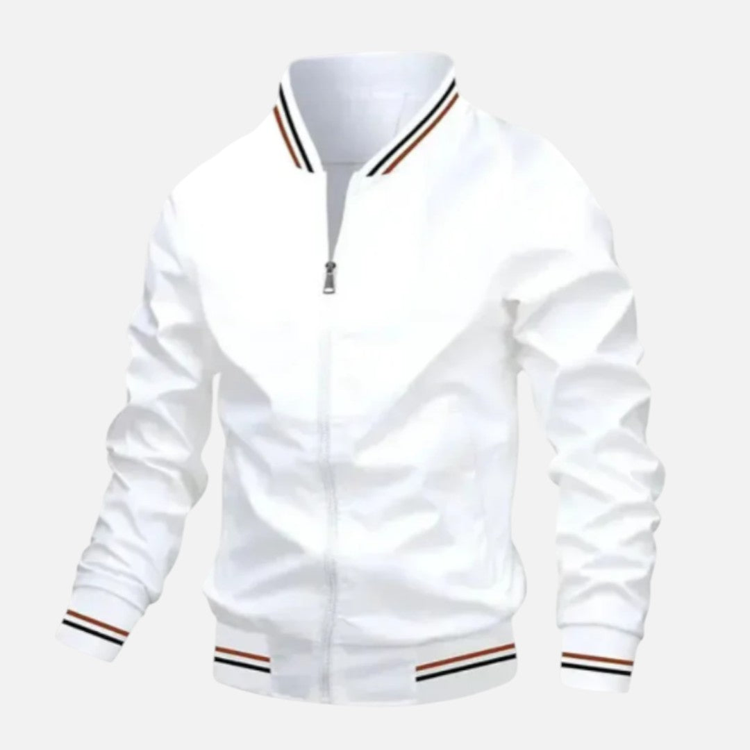 Mivora London | Men’s Lightweight Bomber Jacket With Zip Closure And Ribbed Hems