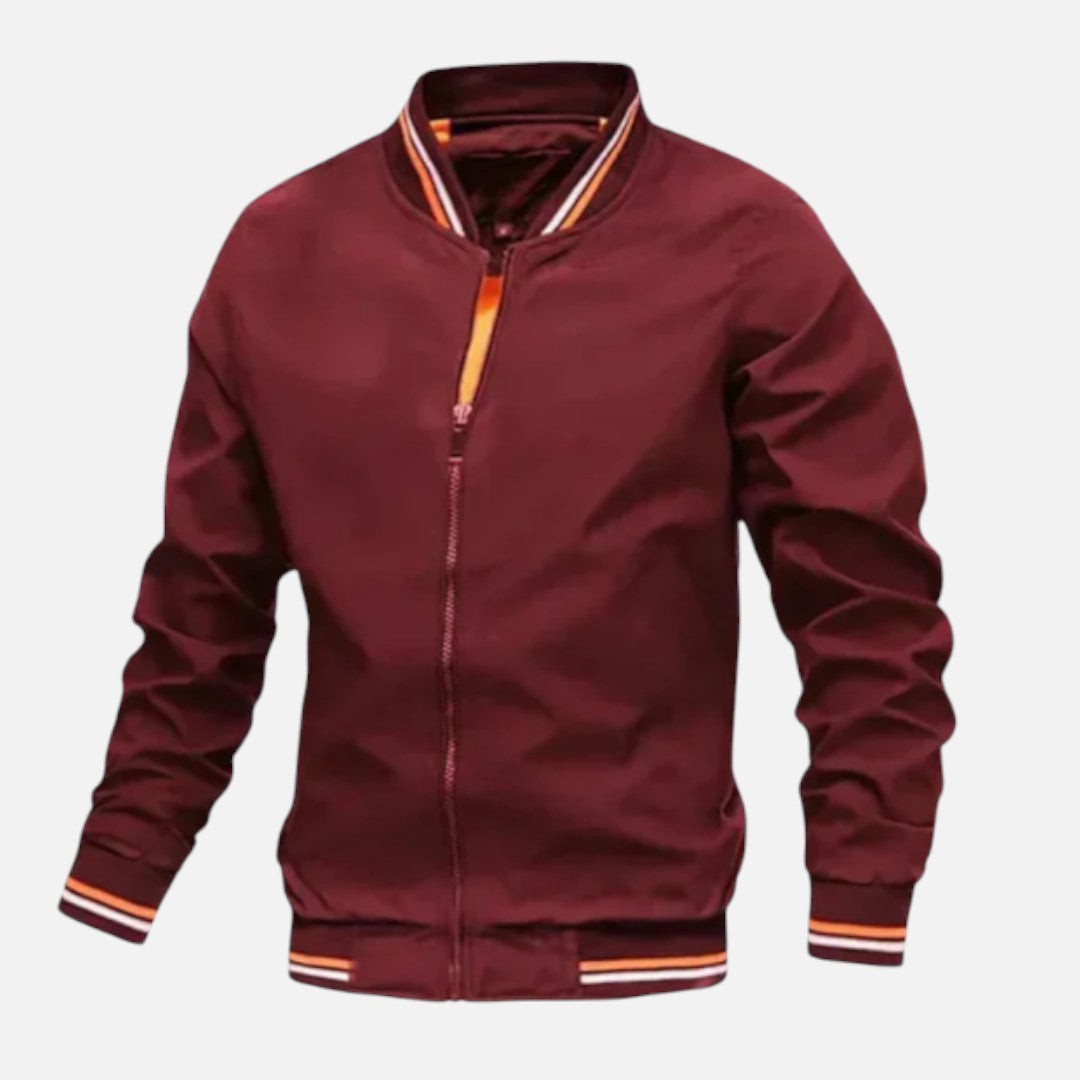 Mivora London | Men’s Lightweight Bomber Jacket With Zip Closure And Ribbed Hems