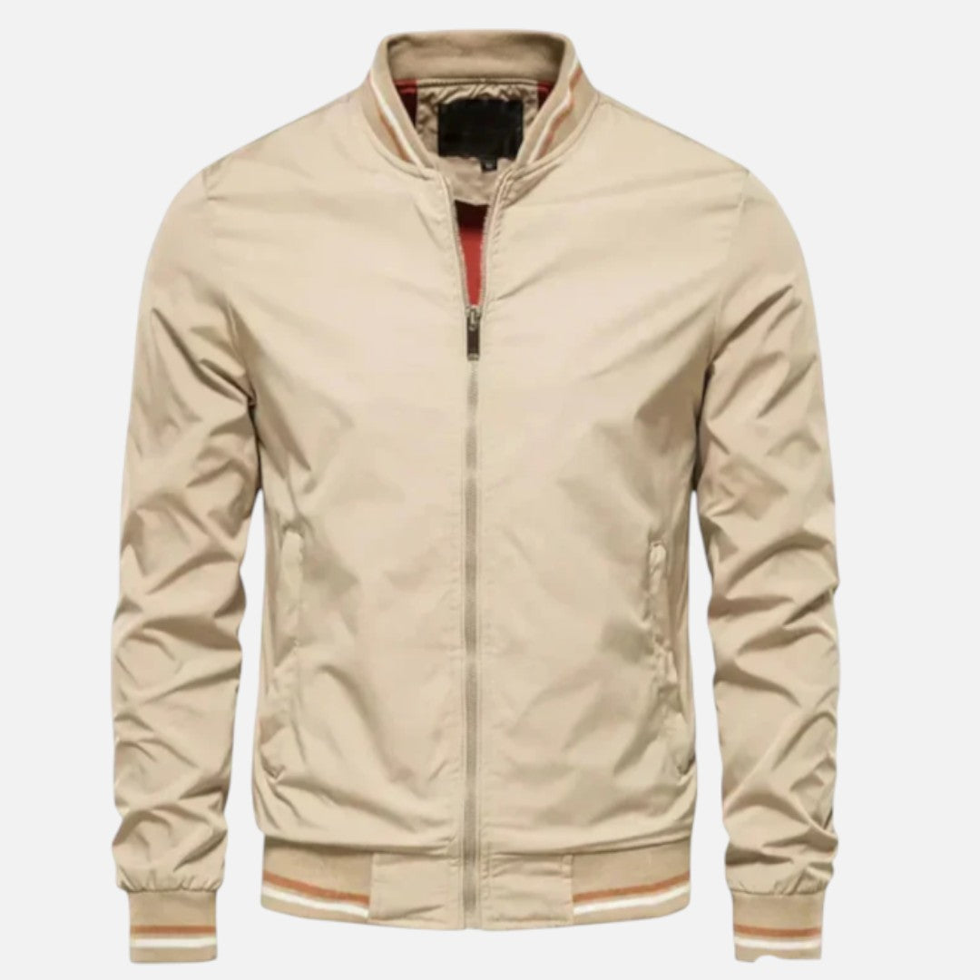 Mivora London | Men’s Lightweight Bomber Jacket With Zip Closure And Ribbed Hems