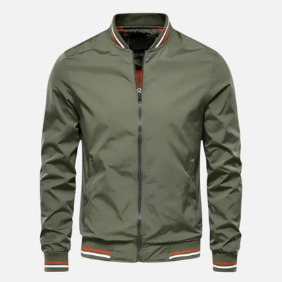 Mivora London | Men’s Lightweight Bomber Jacket With Zip Closure And Ribbed Hems