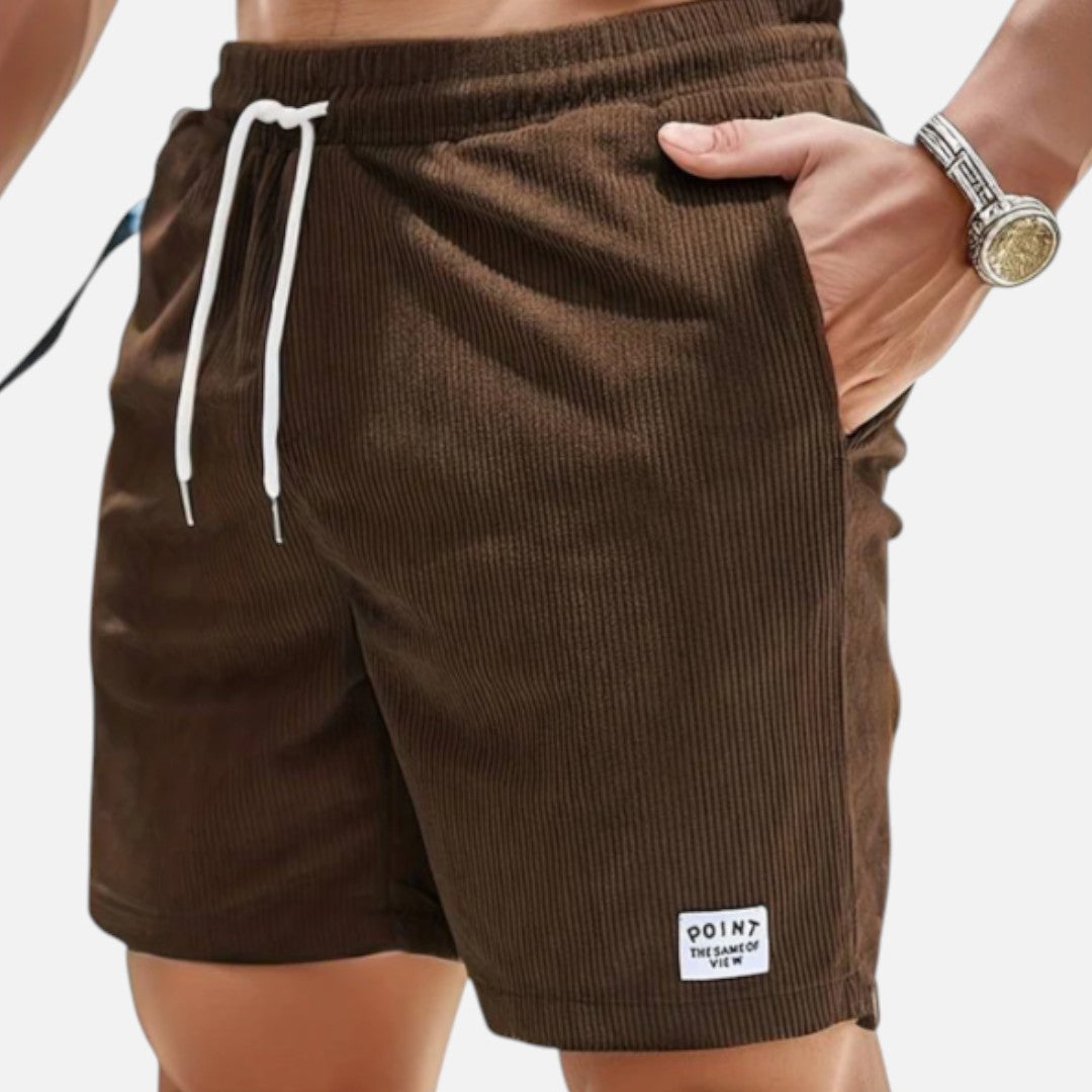 Mivora London | Men’s Casual Striped Shorts With Drawstring Waist