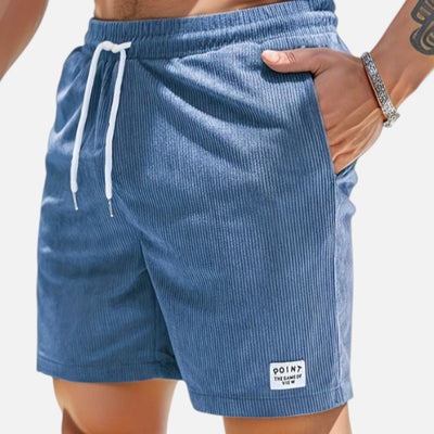 Mivora London | Men’s Casual Striped Shorts With Drawstring Waist