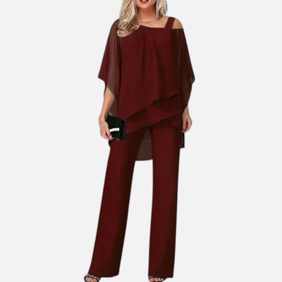 Mivora London | Women’s Cold‑Shoulder Flowy 2‑Piece Set