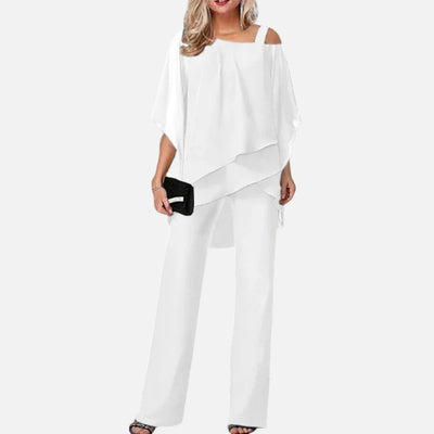Mivora London | Women’s Cold‑Shoulder Flowy 2‑Piece Set