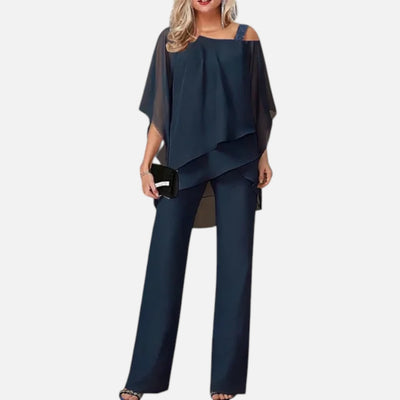Mivora London | Women’s Cold‑Shoulder Flowy 2‑Piece Set
