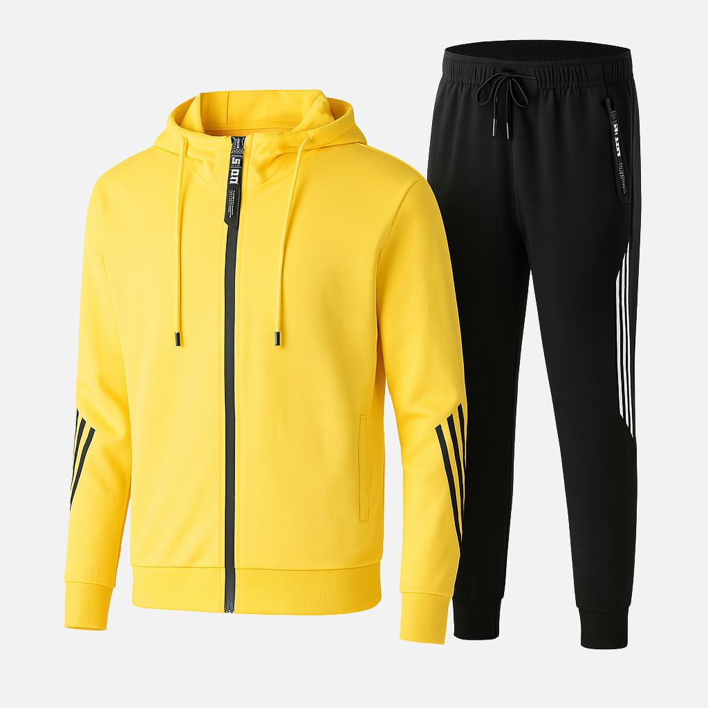 Mivora London | Men's Two-Piece Slim Fit Tracksuit With Zip-Up Hoodie And Joggers