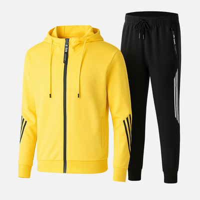 Mivora London | Men's Two-Piece Slim Fit Tracksuit With Zip-Up Hoodie And Joggers