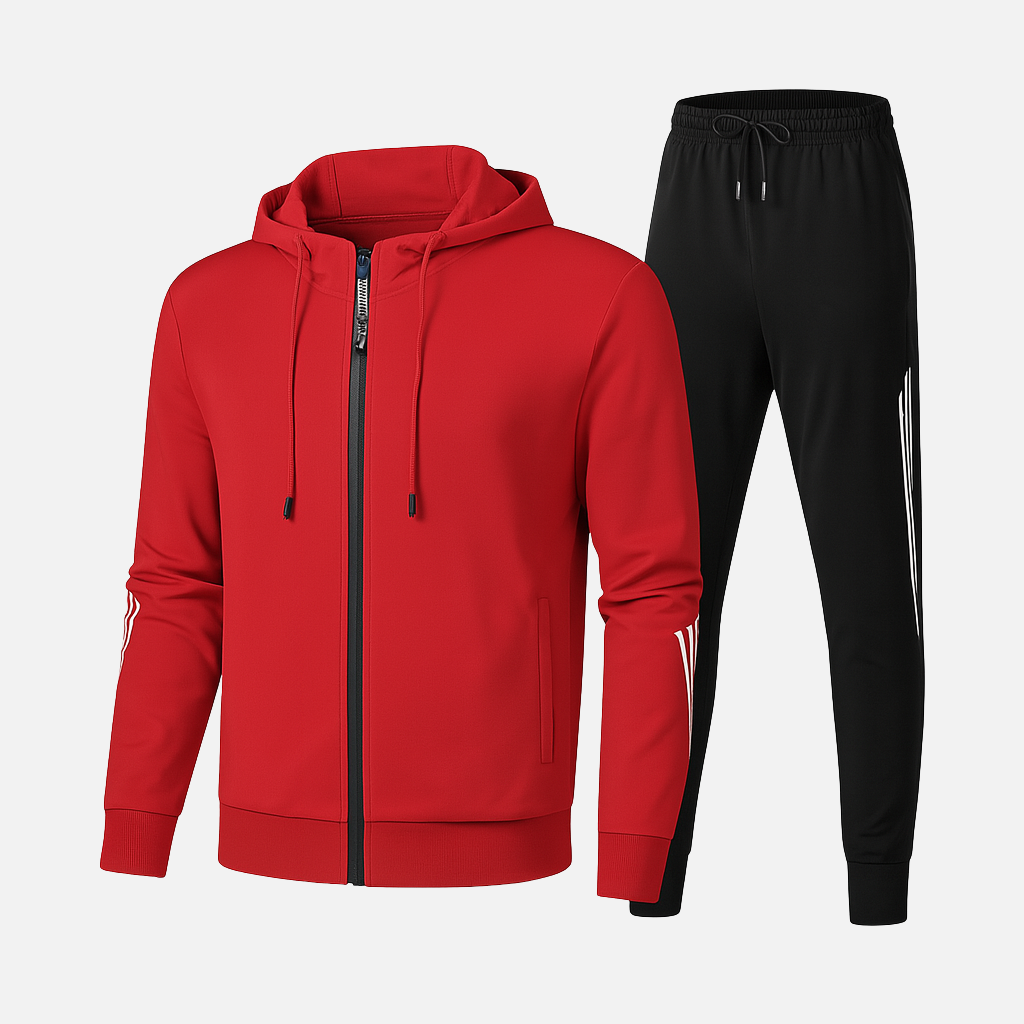 Mivora London | Men's Two-Piece Slim Fit Tracksuit With Zip-Up Hoodie And Joggers