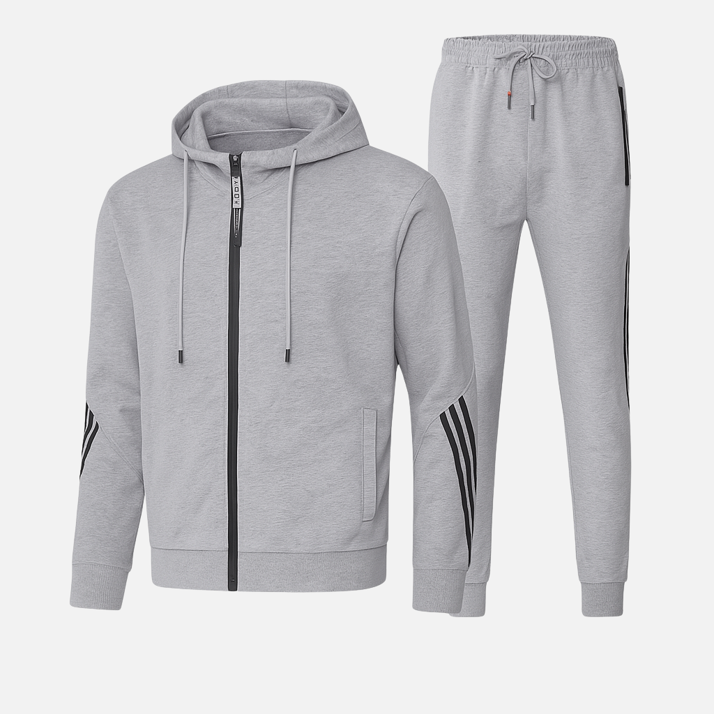 Mivora London | Men's Two-Piece Slim Fit Tracksuit With Zip-Up Hoodie And Joggers