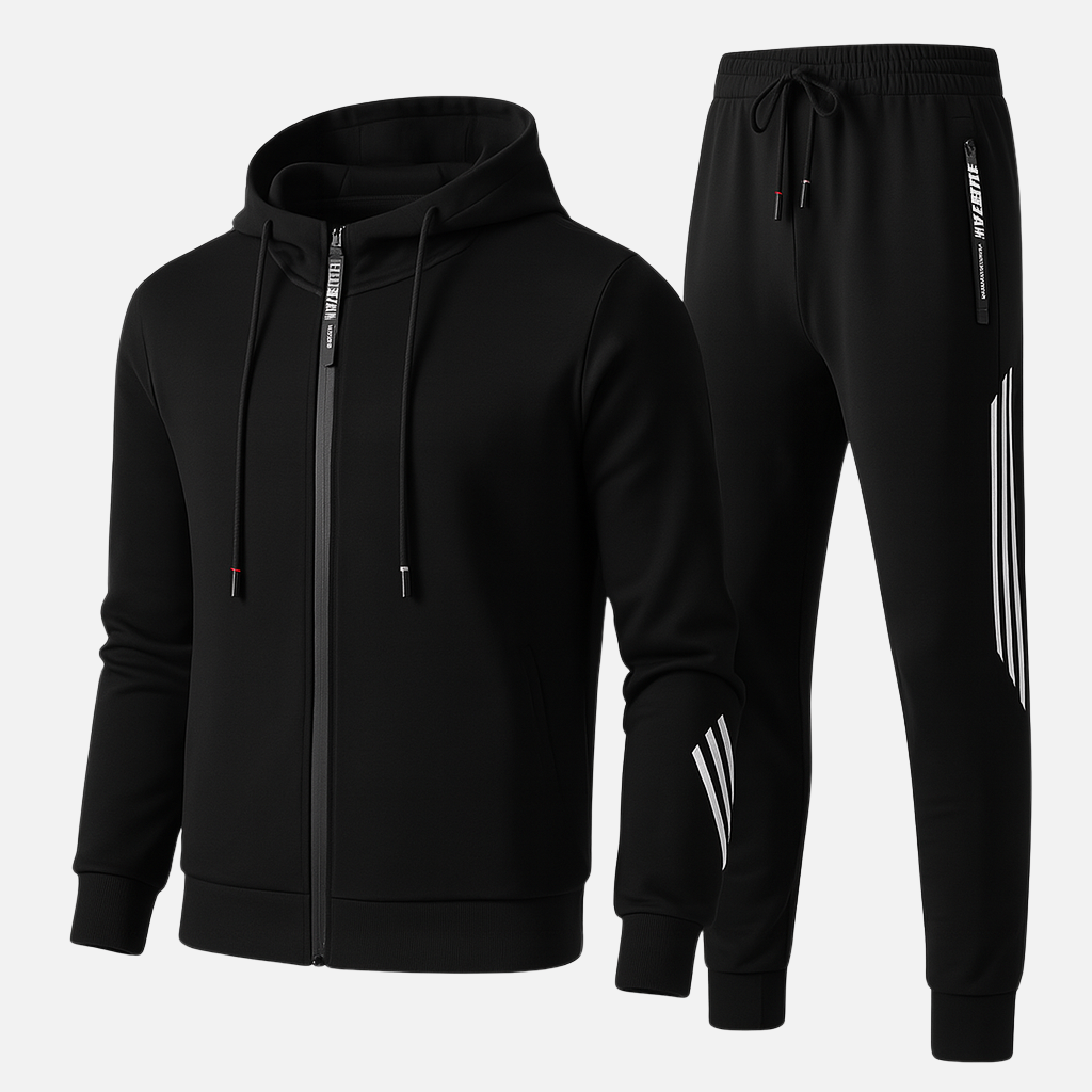 Mivora London | Men's Two-Piece Slim Fit Tracksuit With Zip-Up Hoodie And Joggers