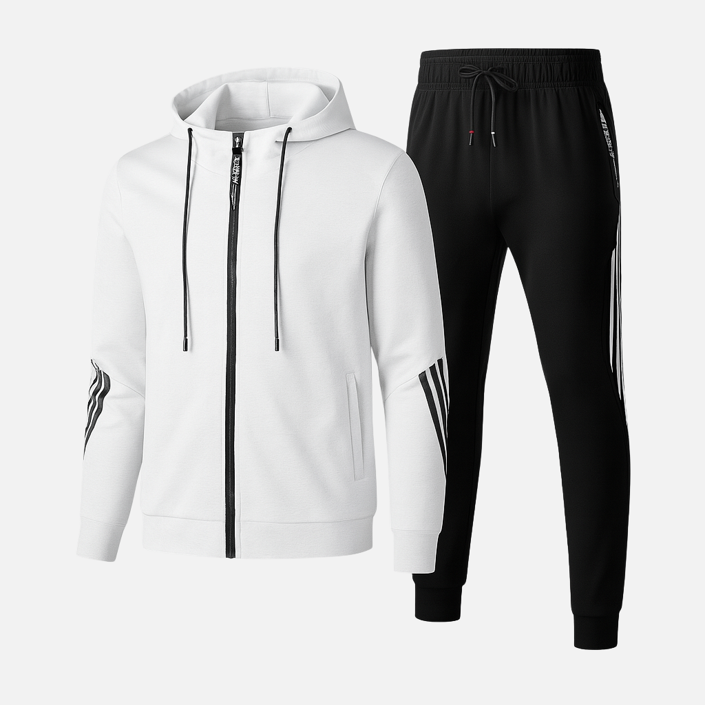 Mivora London | Men's Two-Piece Slim Fit Tracksuit With Zip-Up Hoodie And Joggers