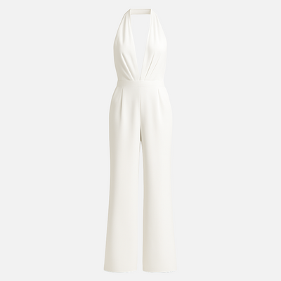 Mivora London |  Women’s Sleeveless Deep V‑Neck Jumpsuit
