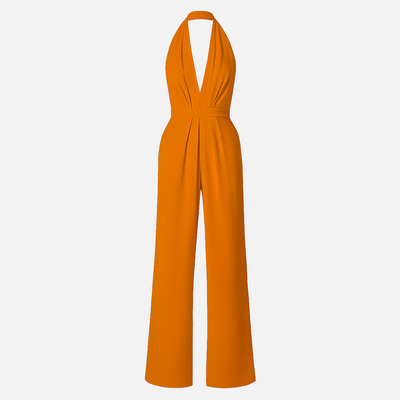 Mivora London |  Women’s Sleeveless Deep V‑Neck Jumpsuit