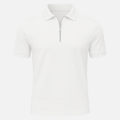 Mivora London | Men’s Casual Slim Fit Zippered Polo Shirt