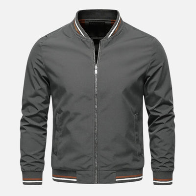 Mivora London | Men’s Lightweight Bomber Jacket With Zip Closure And Ribbed Hems