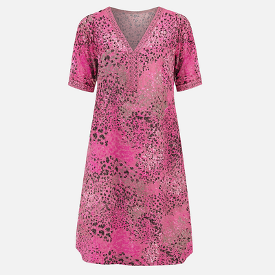 Mivora London | Women's Boho V-Neck Midi Dress With Relaxed A-Line Silhouette