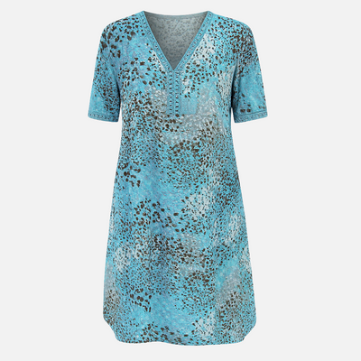 Mivora London | Women's Boho V-Neck Midi Dress With Relaxed A-Line Silhouette
