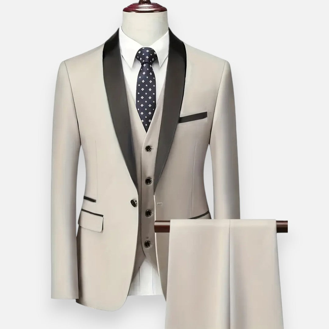 Mivora London | Men’s 3-Piece Shawl Lapel Suit – Classic Style for Every Occasion