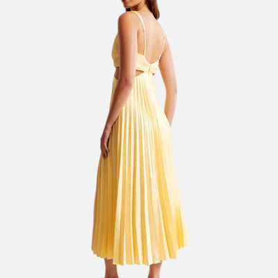 Mivora London | Women's Elegant Twist-Front Midi Dress With Flattering Silhouette