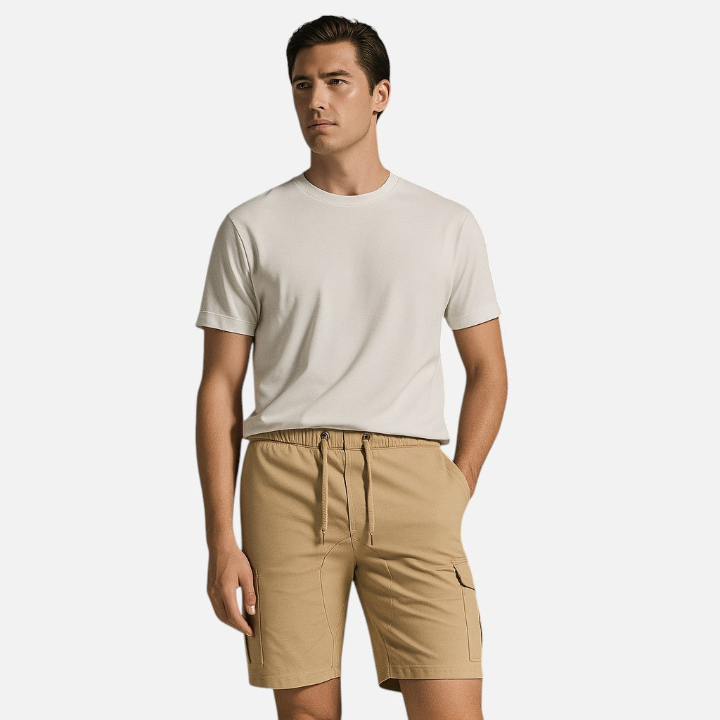 Mivora London | Men's Comfortable Slim Fit Cargo Shorts With Utility Pockets