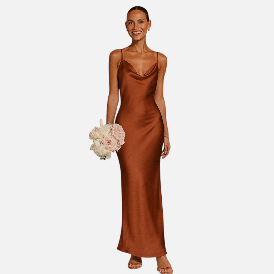Mivora London | Women's Elegant Long Dress With Flattering Silhouette