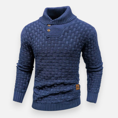 Mivora London | Men’s Waffle-Knit Pullover – Refined & Warm