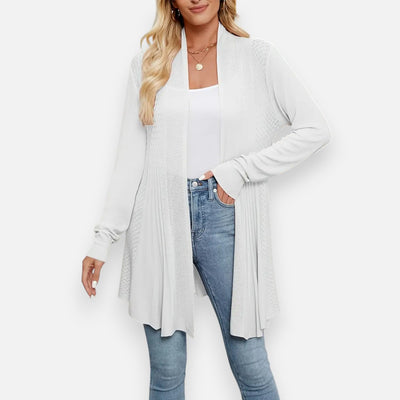 Mivora London | Women’s Pointelle Knit Cardigan – Delicate Elegance