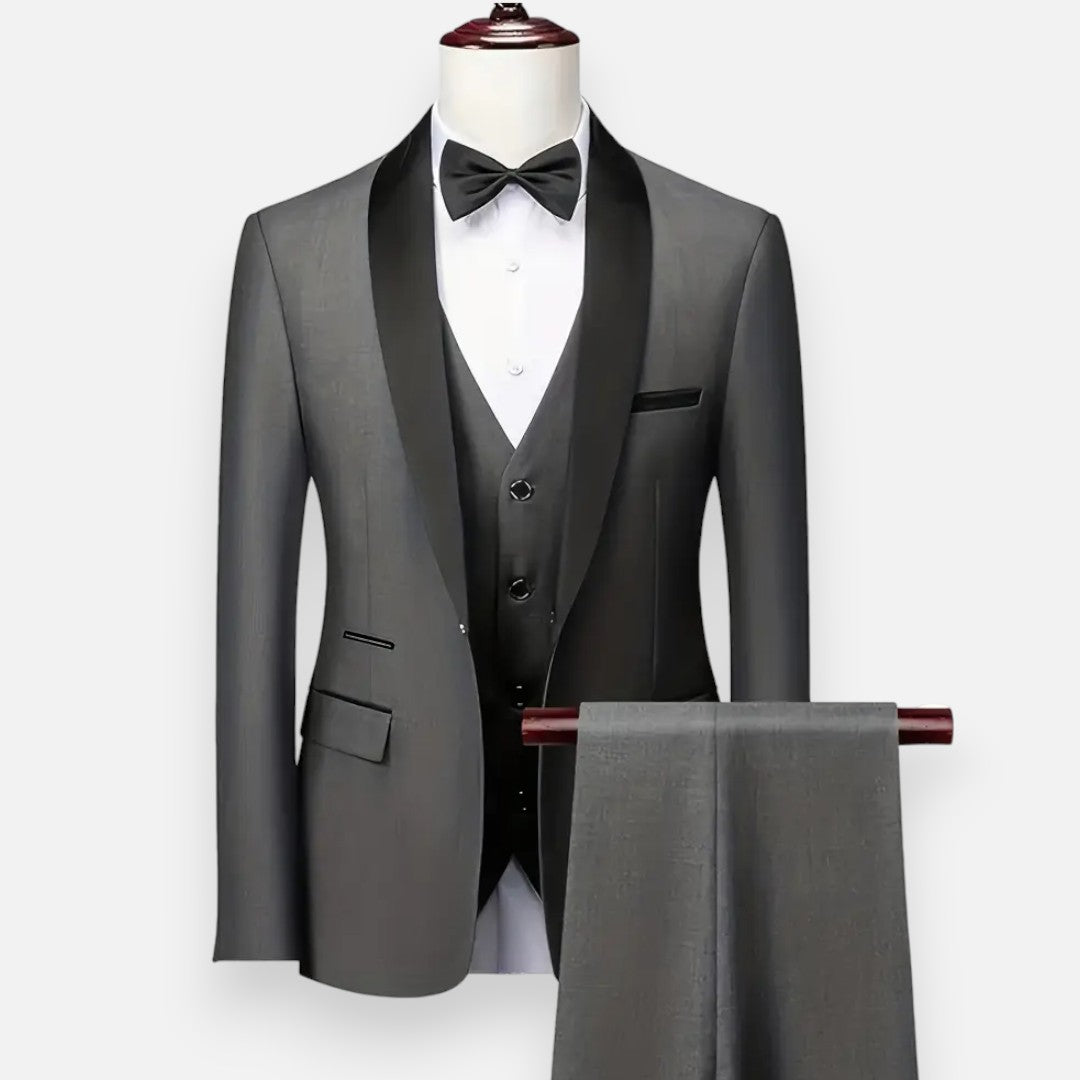 Mivora London | Men’s 3-Piece Shawl Lapel Suit – Classic Style for Every Occasion