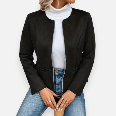 Mivora London | Women’s Soft-Touch Crew Jacket – Effortless Warmth