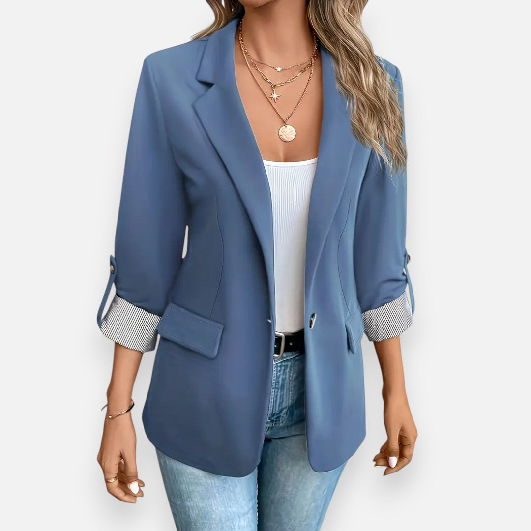 Mivora London | Women’s Notched Collar Blazer – Elegant & Effortless