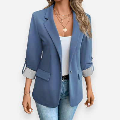 Mivora London | Women’s Notched Collar Blazer – Elegant & Effortless