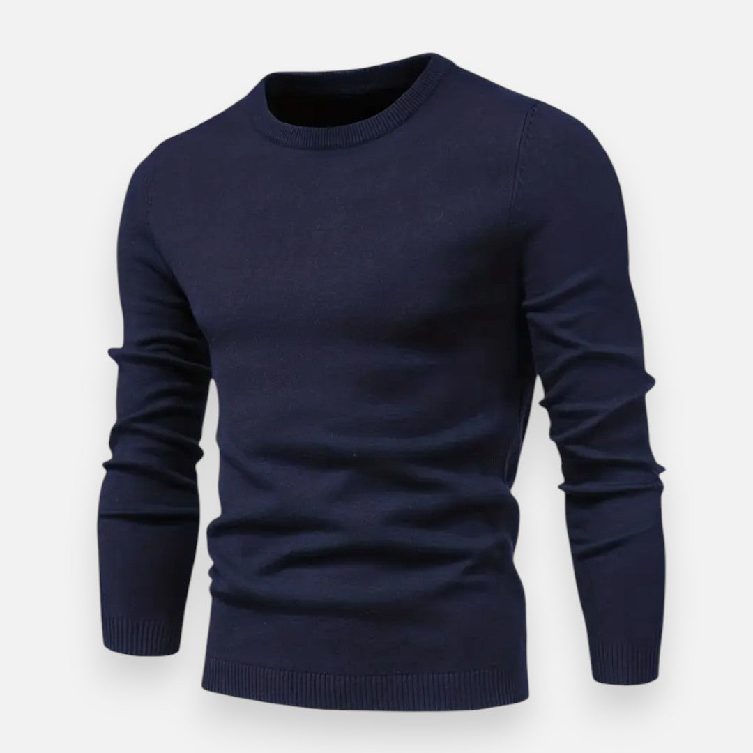 Mivora London | Men’s Knitted Crew Neck Sweater – Classic Comfort