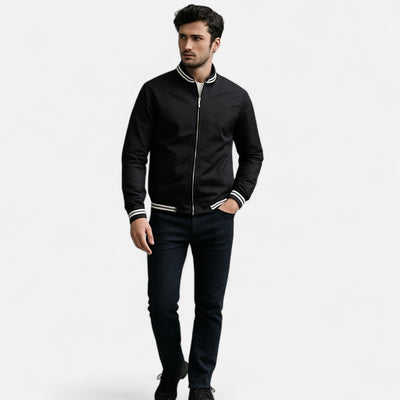 Mivora London | Men’s Stand-Collar Zip Jacket – Sleek & Warm