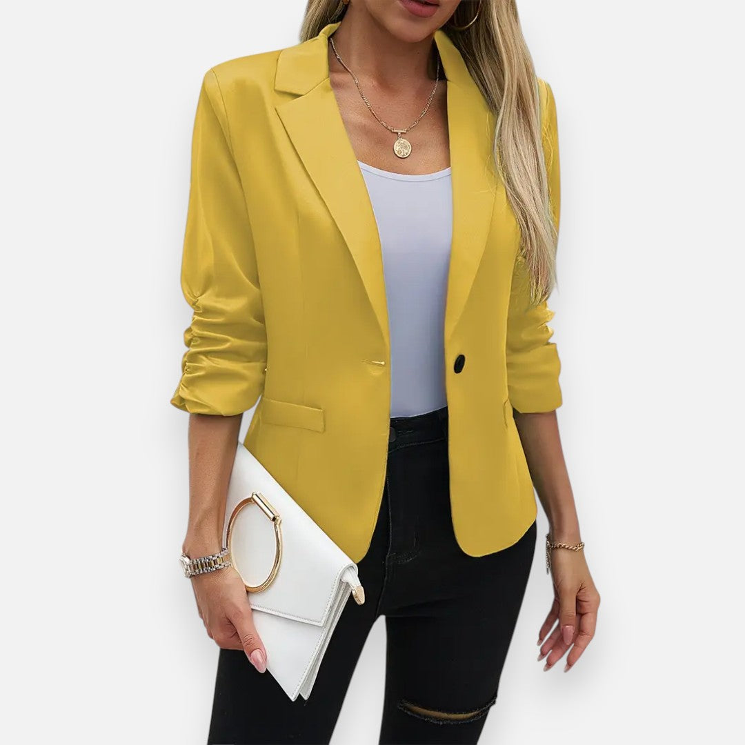 Mivora London | Women’s Pointelle Blazer – Elegant Comfort for Work and Beyond