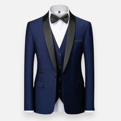 Mivora London | Men’s 3-Piece Shawl Lapel Suit – Classic Style for Every Occasion