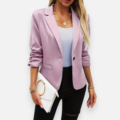 Mivora London | Women’s Pointelle Blazer – Elegant Comfort for Work and Beyond