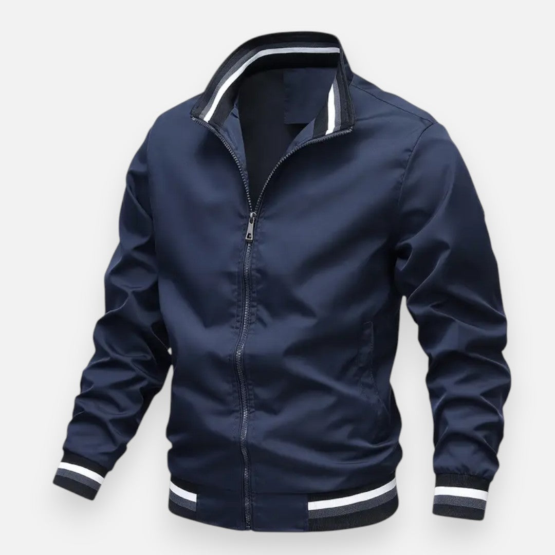 Mivora London | Men’s Stand-Collar Zip Jacket – Sleek & Warm