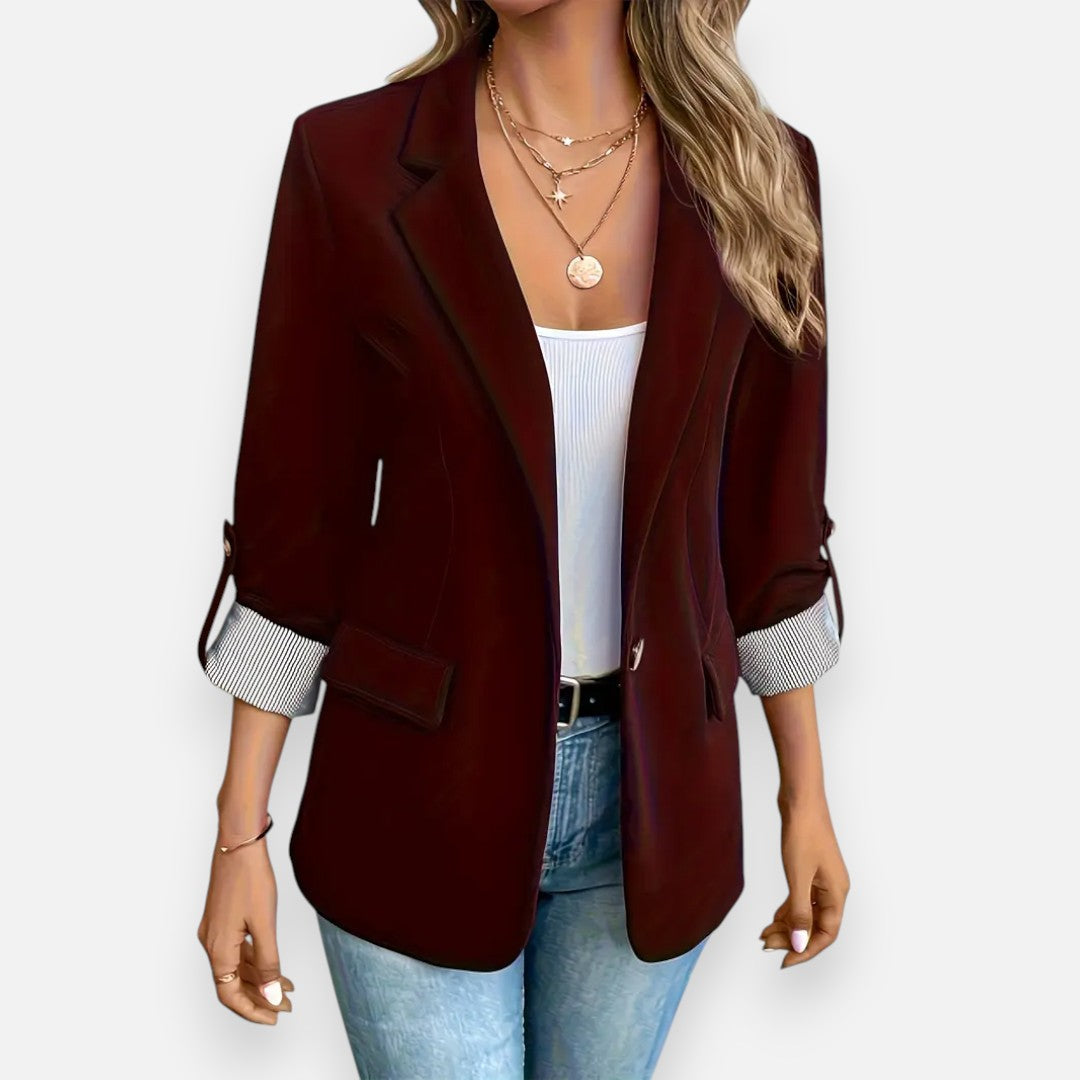 Mivora London | Women’s Notched Collar Blazer – Elegant & Effortless