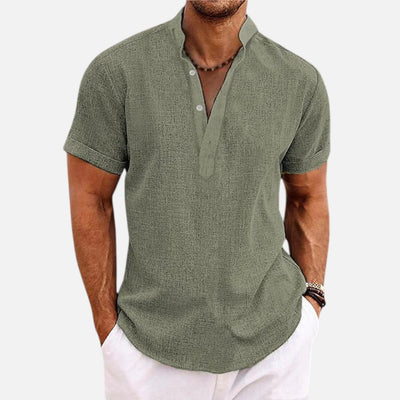 Mivora London | Men's Comfortable V-Neck Short Sleeve Polo Shirt