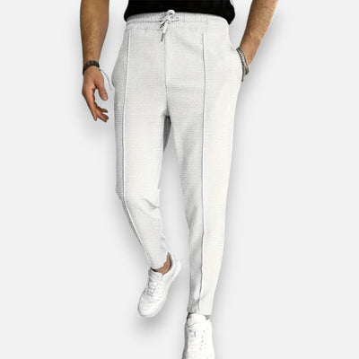 Mivora London | Men’s Waffle Knit Jogger Trousers – Slight Stretch Casual Wear