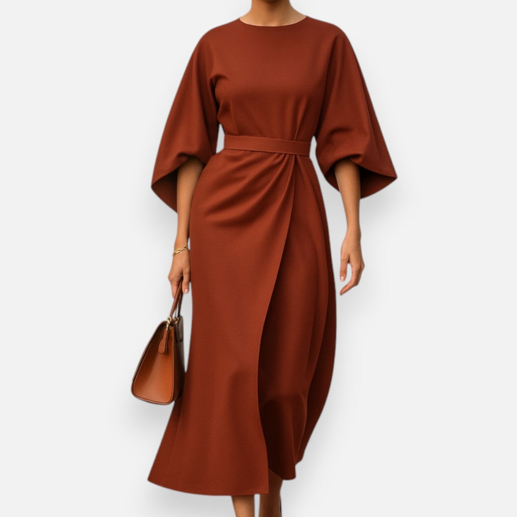 Mivora London | Women’s Structured A-Line Midi Dress