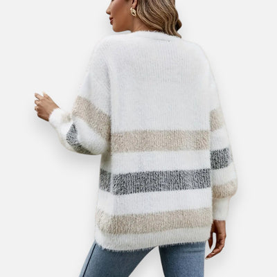 Mivora London | Women’s Colour-Block Knit Cardigan – Comfortable Everyday Wear