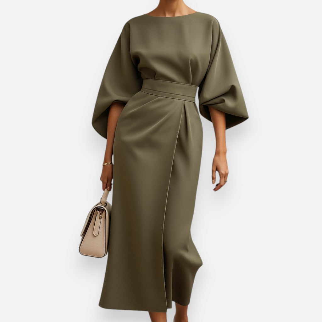 Mivora London | Women’s Structured A-Line Midi Dress