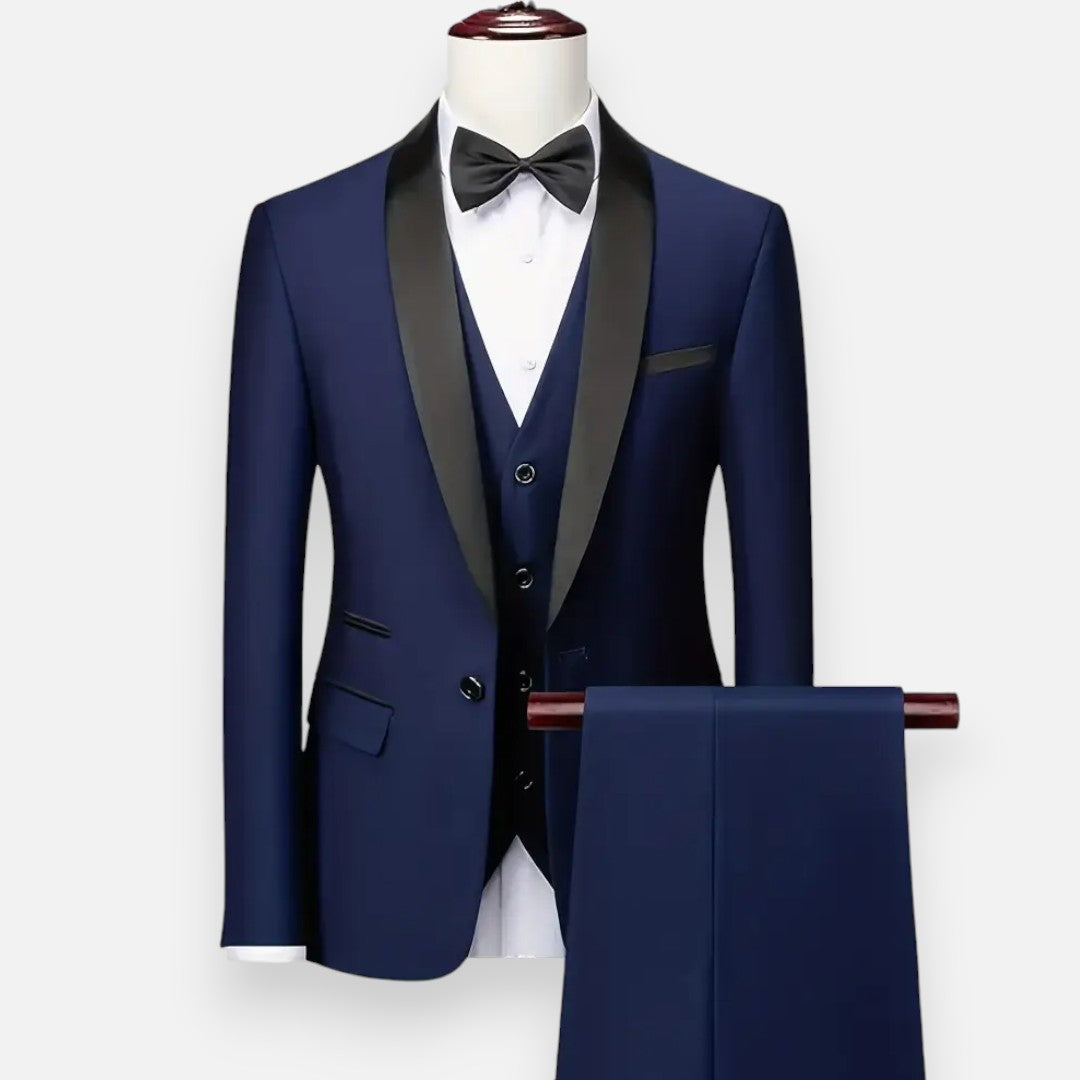 Mivora London | Men’s 3-Piece Shawl Lapel Suit – Classic Style for Every Occasion